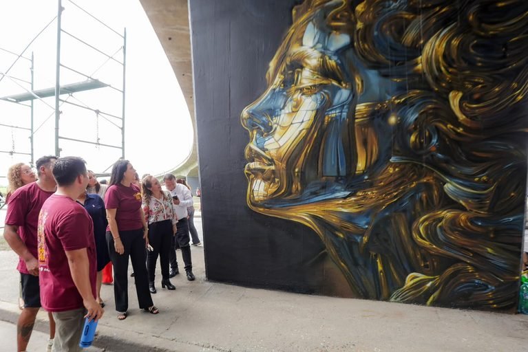 Mónica Villarreal , inaugura en Tampico el Festival Internacional de Arte Urbano Harto Arte 2026